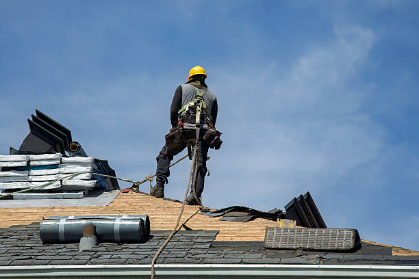 Professional Roof Replacement technician working in Wurtsboro, NY